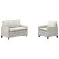 Preview: Sofa Set 2 stk. Creme Samt