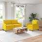 Preview: ARDEBO.de - Sofa Set 2 Stk. Gelb Samt