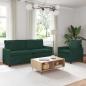 Preview: ARDEBO.de - Sofa Set 2 stk. Dunkelgrün Samt