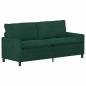 Preview: Sofa Set 2 stk. Dunkelgrün Samt