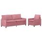 Preview: Sofa Set 2 stk. Rosa Samt