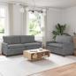 Preview: ARDEBO.de - Sofa Set 2 stk. Dunkelgrau Samt
