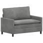 Preview: Sofa Set 2 stk. Dunkelgrau Samt