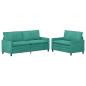 Preview: Sofa Set 2 stk. Türkis Samt