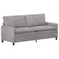 Preview: Sofa Set 2 stk. Hellgrau Samt