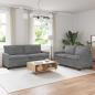 Preview: ARDEBO.de - Sofa Set 2 stk. Dunkelgrau Samt