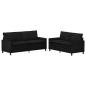Preview: Sofa Set 2 stk. Schwarz Samt
