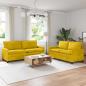 Preview: ARDEBO.de - Sofa Set 2 stk. Gelb Samt