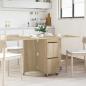 Preview: ARDEBO.de - Esstisch 140 x 80 x 77 cm Holzwerkstoff Sonoma-Eiche