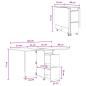 Preview: Esstisch 140 x 80 x 77 cm Holzwerkstoff Sonoma-Eiche