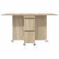Preview: Esstisch 140 x 80 x 77 cm Holzwerkstoff Sonoma-Eiche
