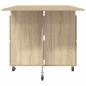 Preview: Esstisch 140 x 80 x 77 cm Holzwerkstoff Sonoma-Eiche
