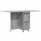 Preview: Esstisch 140 x 80 x 77 cm Holzwerkstoff Grau Sonoma