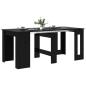 Preview: Esstisch 180 x 85 x 75 cm Holzwerkstoff Schwarze Eiche
