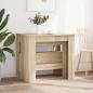 Preview: Esstisch 180 x 85 x 75 cm Holzwerkstoff Sonoma-Eiche