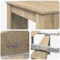 Preview: Esstisch 180 x 85 x 75 cm Holzwerkstoff Sonoma-Eiche
