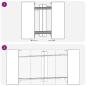 Preview: Esstisch Artisan-Eiche 180 x 85 x 75 cm Holzwerkstoff