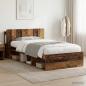 Preview: ARDEBO.de - Bettgestell mit Stauraum Altholz 75 x 190 cm Holzwerkstoff