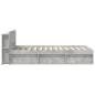 Preview: Bettgestell mit Stauraum Betongrau 80 x 200 cm Holzwerkstoff