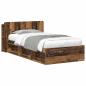 Preview: Bettgestell mit Stauraum Altholz 90 x 200 cm Holzwerkstoff