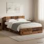 Preview: ARDEBO.de - Bettgestell mit Stauraum Altholz 135 x 190 cm Holzwerkstoff