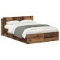 Preview: Bettgestell mit Stauraum Altholz 135 x 190 cm Holzwerkstoff