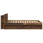 Preview: Bettgestell mit Stauraum Altholz 135 x 190 cm Holzwerkstoff