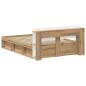 Preview: Bettgestell mit Stauraum Artisan-Eiche 140 x 190 cm