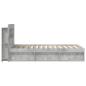 Preview: Bettgestell mit Stauraum Betongrau 80 x 200 cm Holzwerkstoff