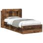 Preview: Bettgestell mit Stauraum Altholz 90 x 190 cm Holzwerkstoff