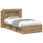 Preview: Bettgestell mit Stauraum Artisan-Eiche 100 x 200 cm
