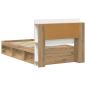 Preview: Bettgestell mit Stauraum Artisan-Eiche 100 x 200 cm