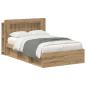 Preview: Bettgestell mit Stauraum Artisan-Eiche 120 x 190 cm
