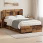 Preview: ARDEBO.de - Bettgestell mit Stauraum Altholz 120 x 190 cm Holzwerkstoff