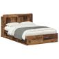 Preview: Bettgestell mit Stauraum Altholz 135 x 190 cm Holzwerkstoff