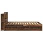 Preview: Bettgestell mit Stauraum Altholz 135 x 190 cm Holzwerkstoff