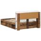 Preview: Bettgestell mit Stauraum Altholz 135 x 190 cm Holzwerkstoff
