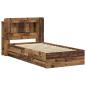 Preview: Bettgestell mit Stauraum und Kopfteil Altholz 80 x 200 cm