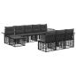 Preview: Outdoor-Sofagarnitur 9 stk. Schwarz und Dunkelgrau Polyester
