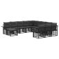 Preview: Gartensofa-set 12 stk. Schwarz und Dunkelgrau Poly-Rattan