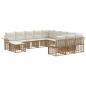 Preview: Gartensofa-set 12 stk. Nat?rlich und Cremwei? Poly-Rattan
