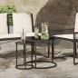 Preview: ARDEBO.de - Kaffeetisch Set 2 stk. Schwarz 55 x 55 x 45 cm Glas