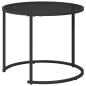 Preview: Kaffeetisch Set 2 stk. Schwarz 55 x 55 x 45 cm Glas