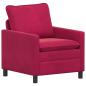 Preview: Sofa Weinrot 76 x 81 x 87,5 cm Samt
