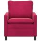 Preview: Sofa Weinrot 76 x 81 x 87,5 cm Samt