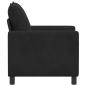 Preview: Sofa Schwarz 76 x 81 x 87,5 cm Samt