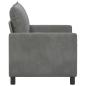 Preview: Sofa Dunkelgrau 126 x 81 x 87,5 cm Samt