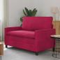 Preview: ARDEBO.de - Sofa Weinrot 126 x 81 x 87,5 cm Samt