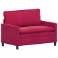 Preview: Sofa Weinrot 126 x 81 x 87,5 cm Samt