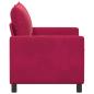 Preview: Sofa Weinrot 126 x 81 x 87,5 cm Samt